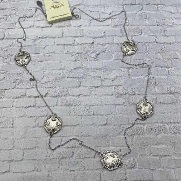 Amrita Singh Otto Austrian Crystal Station Necklace - Picture 1 of 6